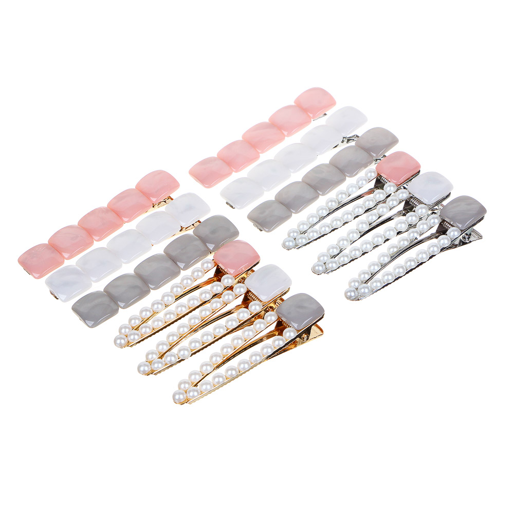 BERIOTTI Зажим для волос, металл, пластик, 7/8см, 2 дизайна, арт.№ 321-287