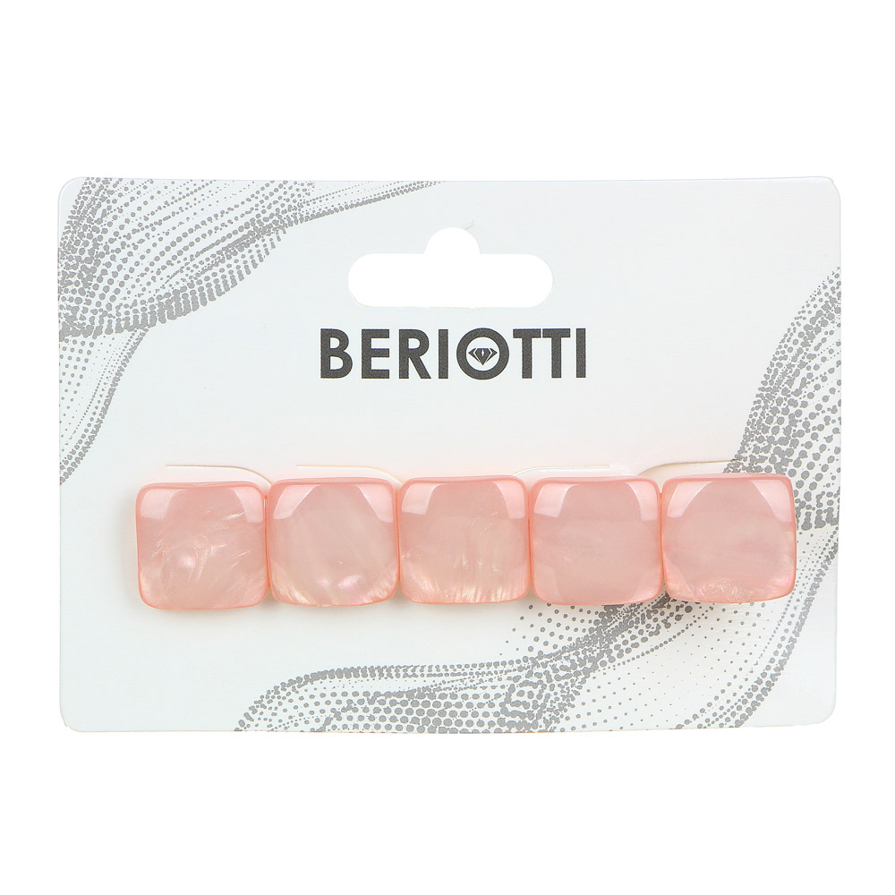 BERIOTTI Зажим для волос, металл, пластик, 7/8см, 2 дизайна, арт.№ 321-287