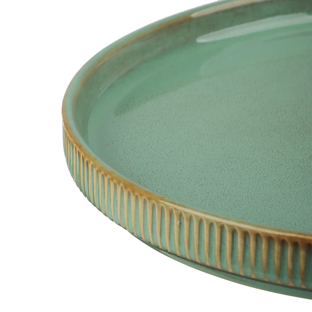 MILLIMI Кантри тарелка закусочная 21,3см, керамика, зеленый, арт.№ 824-225