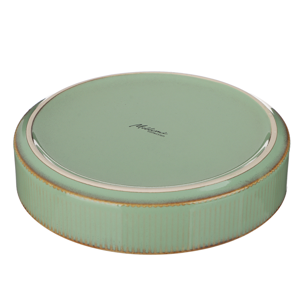 MILLIMI Кантри тарелка для супа 19,4см, 620мл, керамика, зеленый, арт.№ 824-226