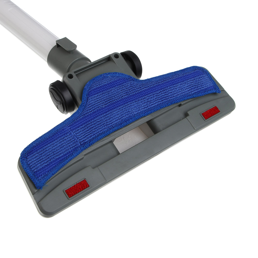 LEBEN Пылесос беспроводной, 100Вт, 7.4В/2300 мАч, 2 насадки, Hepa фильтр, 0,85л, пластик, белый, арт.№ 784-017