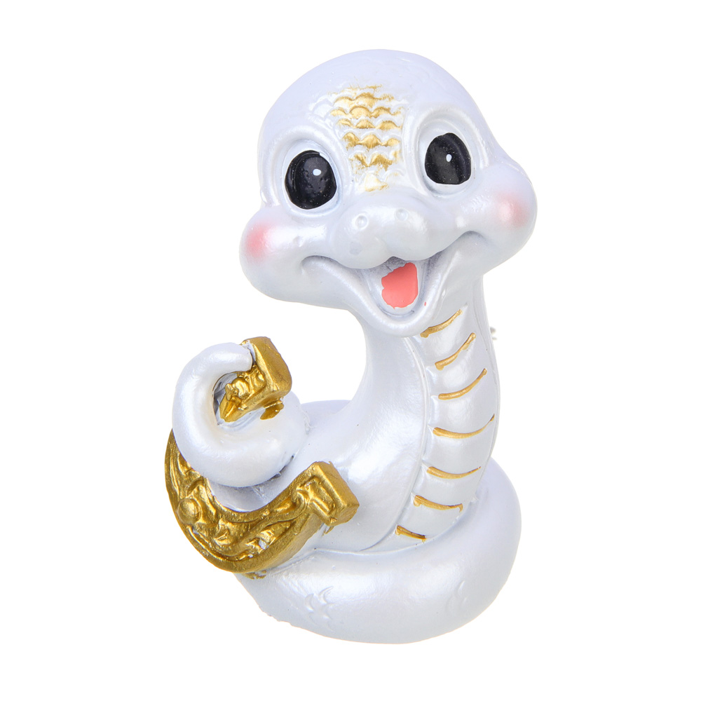 СНОУ БУМ Сувенир Символ Года, полистоун, 5х4х8 см, белый, 4 дизайна, арт.№ 398-823