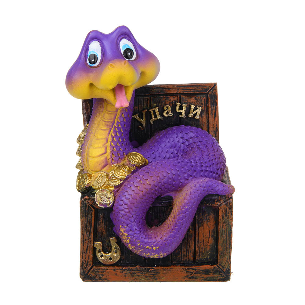 СНОУ БУМ Сувенир Символ Года, копилка, полистоун, 8х8х13 см, фиолетовый, арт.№ 398-826