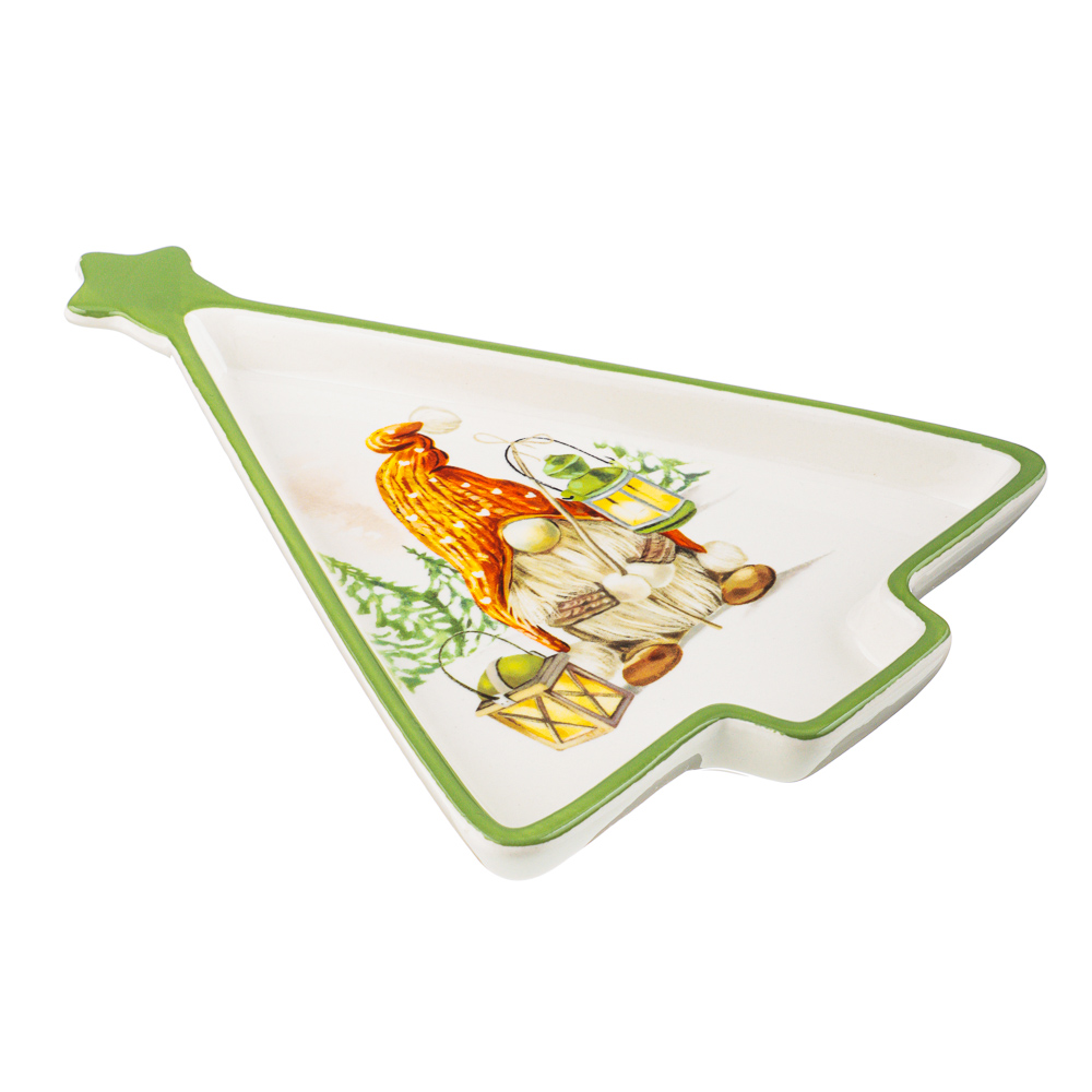 MILLIMI Фелиз Блюдо в форме ёлки, 21х16х2,5см, керамика, арт.№ 820-870