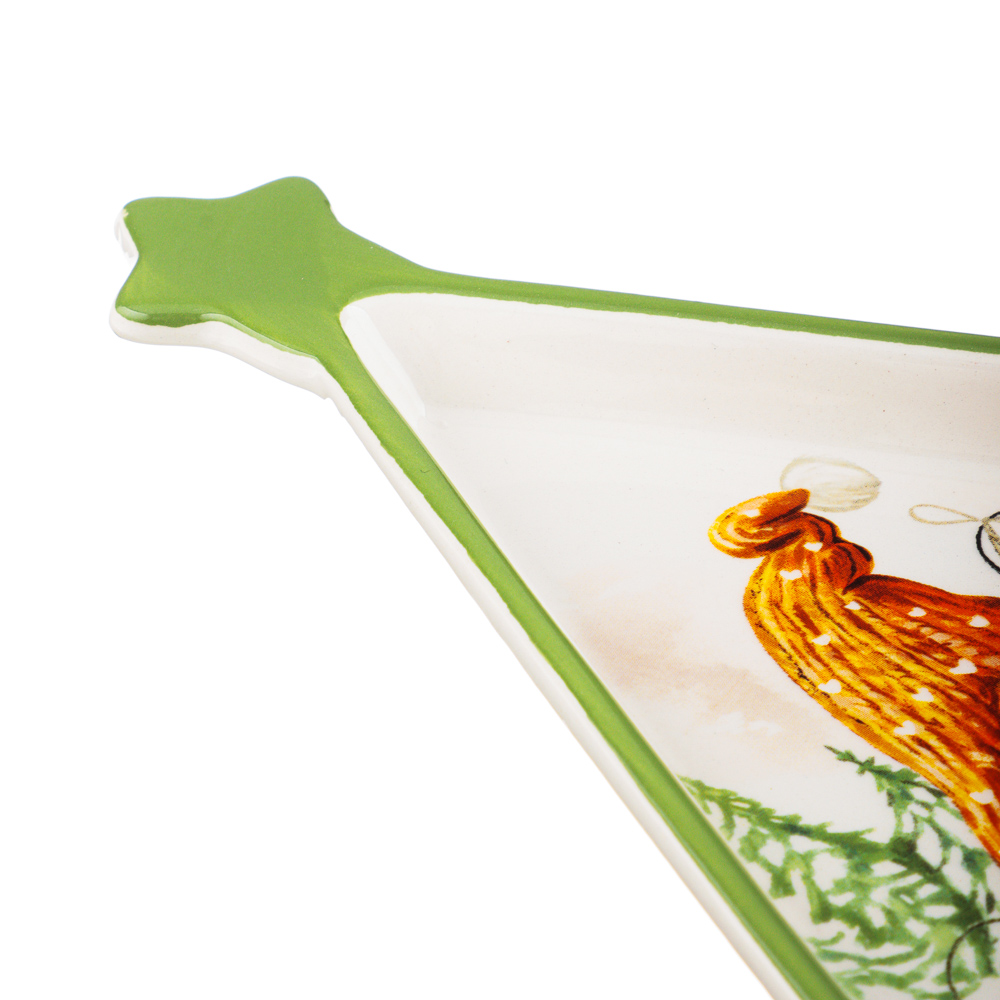 MILLIMI Фелиз Блюдо в форме ёлки, 21х16х2,5см, керамика, арт.№ 820-870