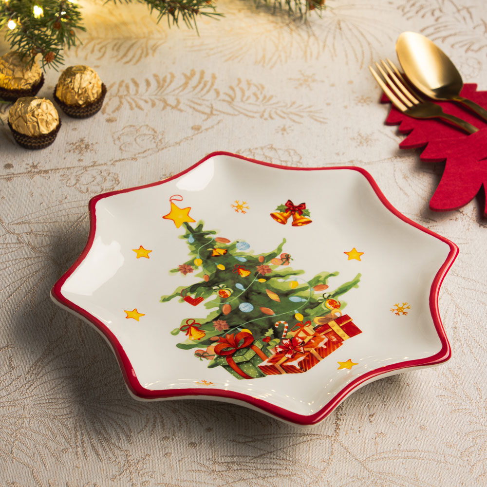 MILLIMI Лесная сказка Блюдо в форме звезды, 25х2см, керамика, арт.№ 820-878