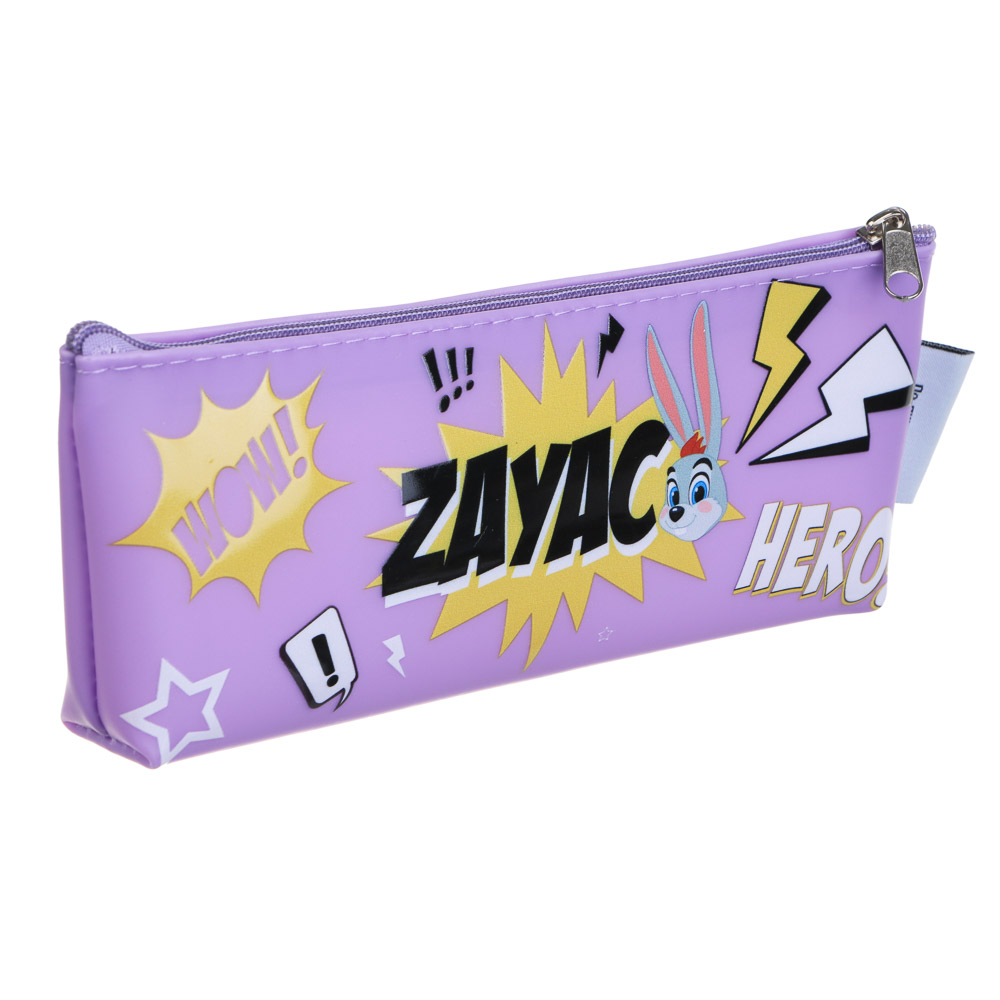 Косметичка треугольная 19,5х7,5х3 см Ну,Погоди!, 1 отделение на молнии, плотный гладкий ПВХ, бокс, 2 дизайна, арт.№ 805-020