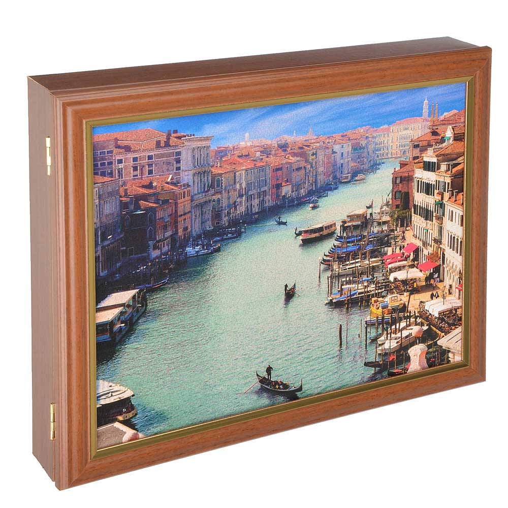 Ключница закрытая, на 7 крючков, МДФ, 31х26х5см, 4 дизайна, арт.№ 510-162