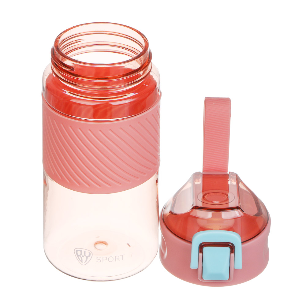 Бутылка спортивная для воды с силиконовым поильником тм BY SPORT, 500мл, 18,5x8,5см, PC, 2 цвета, арт.№ 088-129