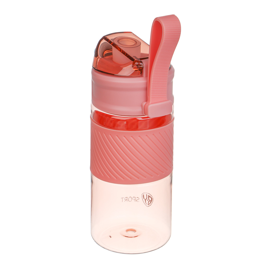 Бутылка спортивная для воды с силиконовым поильником тм BY SPORT, 500мл, 18,5x8,5см, PC, 2 цвета, арт.№ 088-129