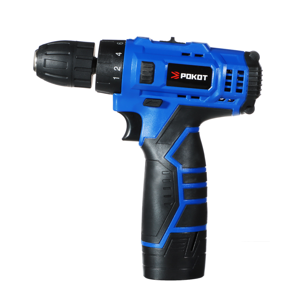 РОКОТ Набор инструментов "Домашний мастер"  Шуруповерт 12В, набор в кейсе 77 предметов для ремонта, арт.№ 693-012