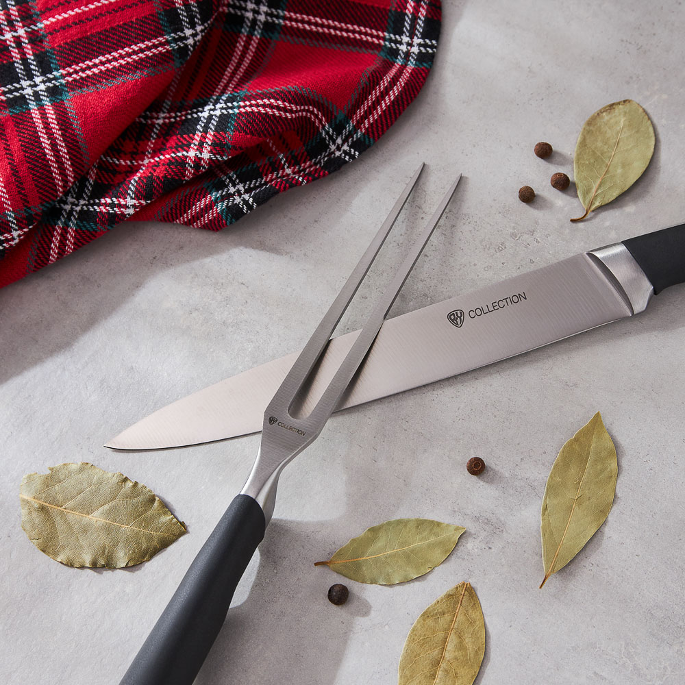 BY COLLECTION Pevek Набор 2пр. Нож кухонный 21,5 см, вилка для мяса, арт.№ 803-353