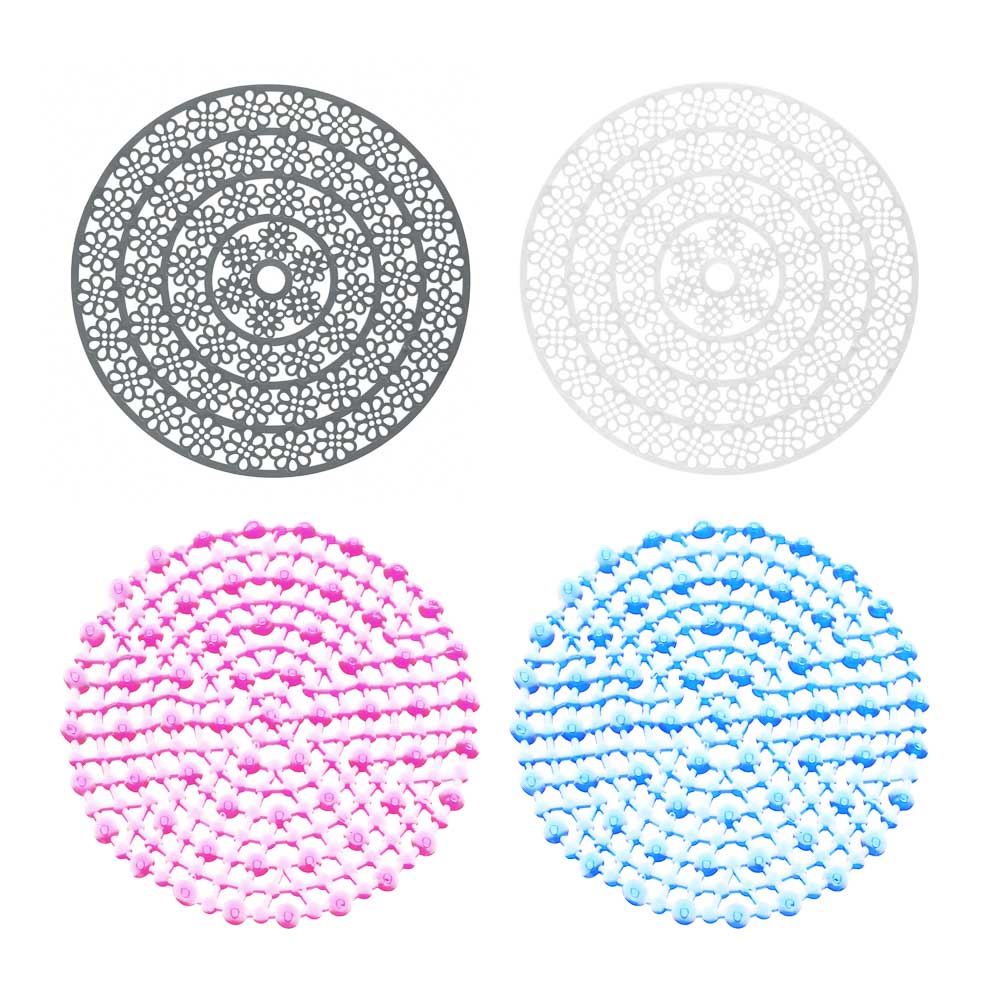 Коврик в раковину противоскользящий тм VETTA Паутинка, d29см, ПВХ, 2 дизайна, 4 цвета, арт.№ 411-010