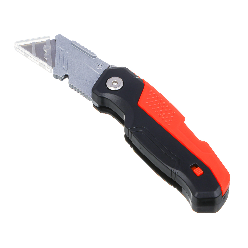 ЕРМАК Нож универсальный складной, пластик, с выдвижным лезвием 19мм трап + 4запас.лезвия, блистер, арт.№ 685-038