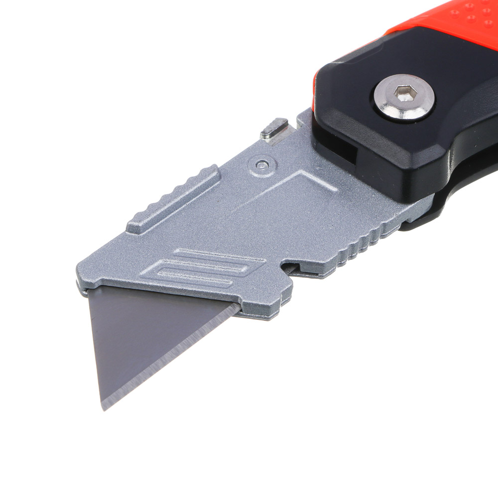 ЕРМАК Нож универсальный складной, пластик, с выдвижным лезвием 19мм трап + 4запас.лезвия, блистер, арт.№ 685-038