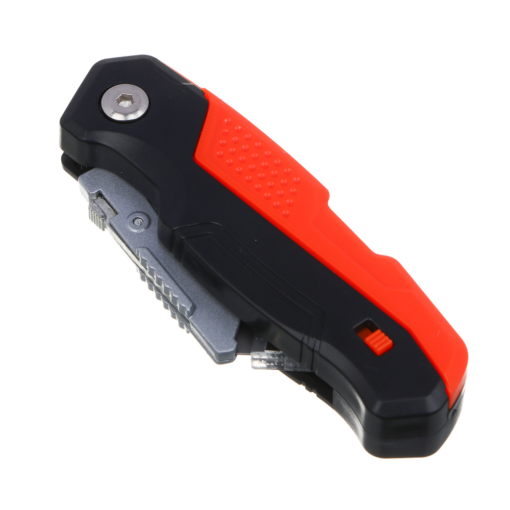 ЕРМАК Нож универсальный складной, пластик, с выдвижным лезвием 19мм трап + 4запас.лезвия, блистер, арт.№ 685-038