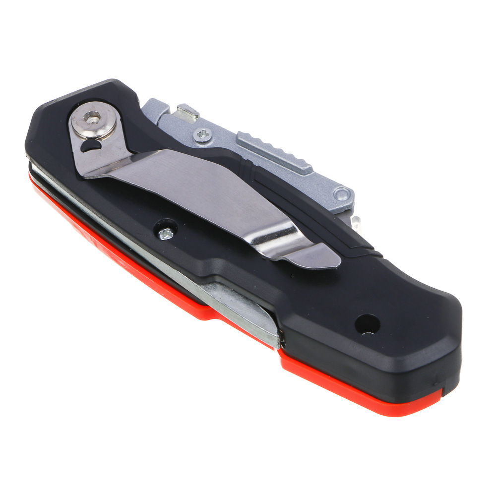 ЕРМАК Нож универсальный складной, пластик, с выдвижным лезвием 19мм трап + 4запас.лезвия, блистер, арт.№ 685-038