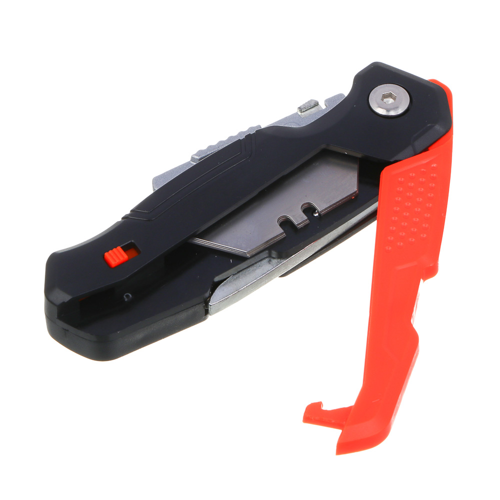 ЕРМАК Нож универсальный складной, пластик, с выдвижным лезвием 19мм трап + 4запас.лезвия, блистер, арт.№ 685-038