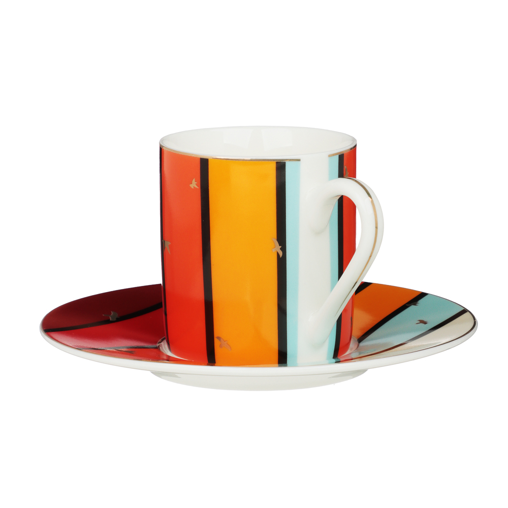 MILLIMI Топ стайл Набор кофейный 4 пр., 100мл, 12,5см, фарфор, арт.№ 802-486