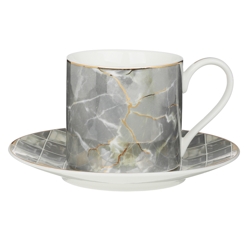 MILLIMI Грей Набор чайный 2 пр., 220мл, 14,5см, фарфор, арт.№ 802-488