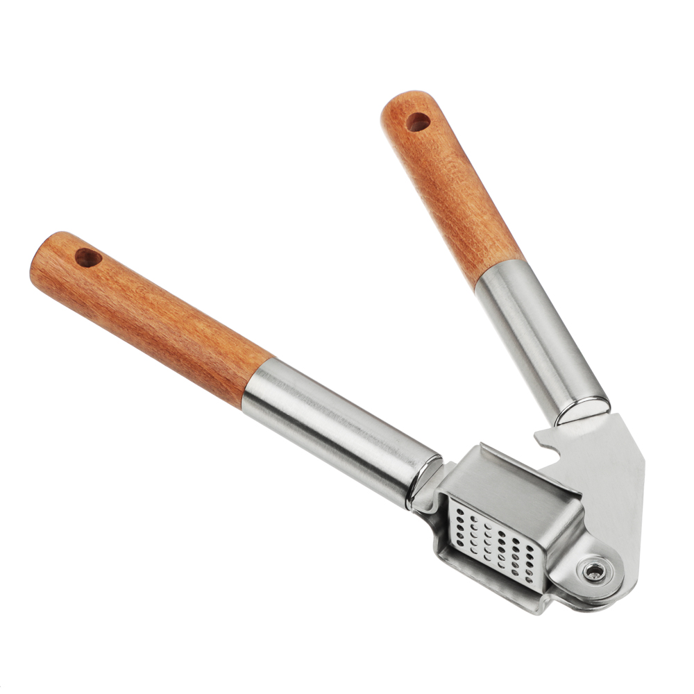 SATOSHI ЭКО Чеснокодавка, 19.7х5см, нерж.сталь, бук, арт.№ 882-394