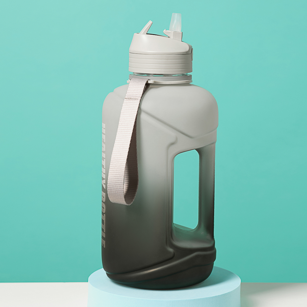 SILAPRO MAX Бутылка спортивная с замком, BLACK-GREY, 2л, PETG, арт.№ 088-046