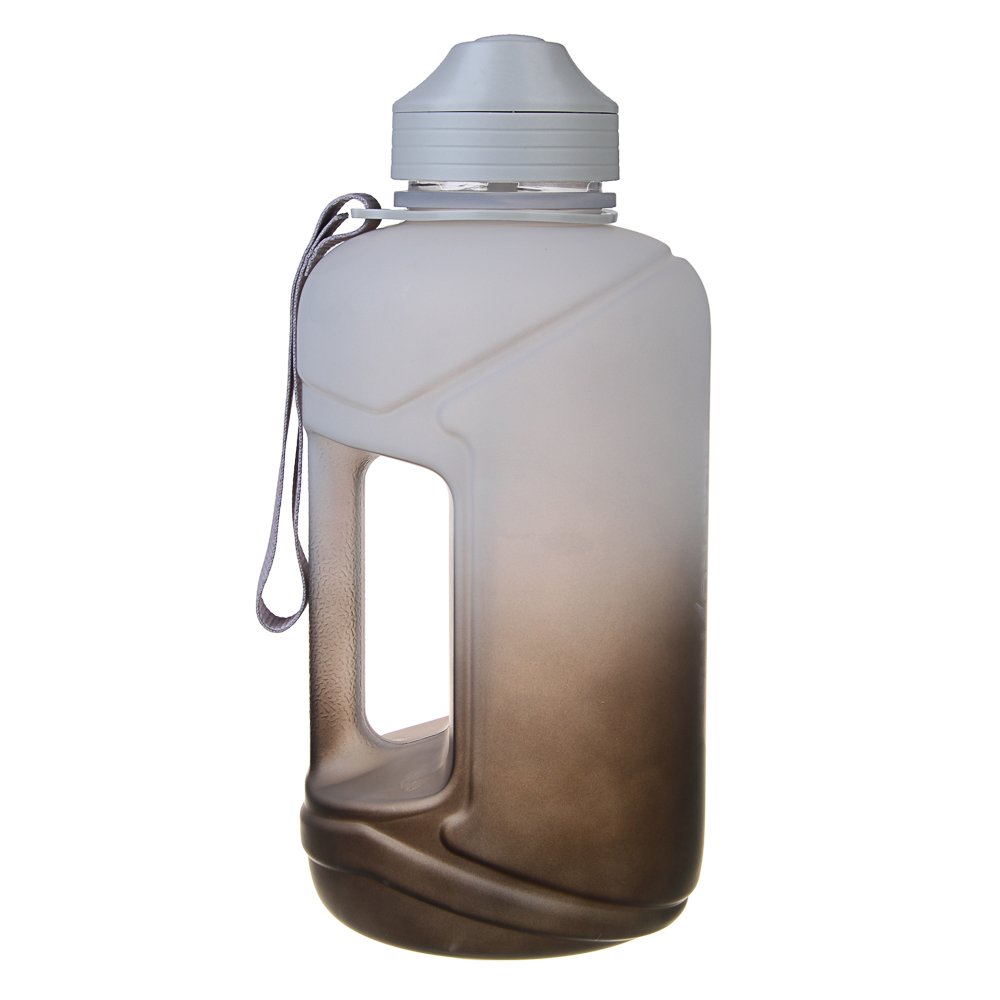 SILAPRO MAX Бутылка спортивная с замком, BLACK-GREY, 2л, PETG, арт.№ 088-046