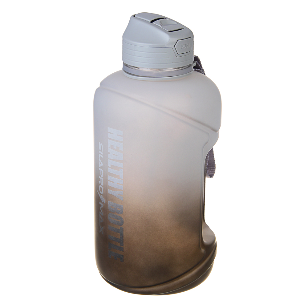 SILAPRO MAX Бутылка спортивная с замком, BLACK-GREY, 2л, PETG, арт.№ 088-046