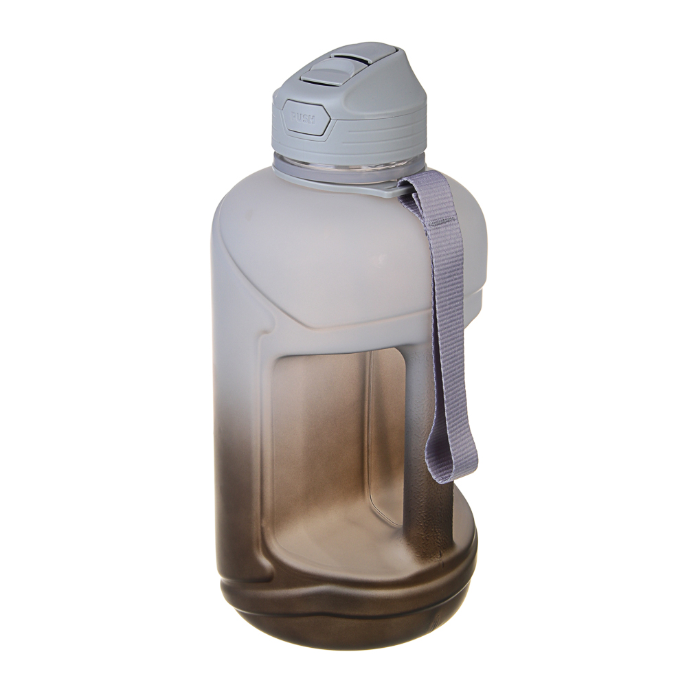 SILAPRO MAX Бутылка спортивная с замком, BLACK-GREY, 2л, PETG, арт.№ 088-046