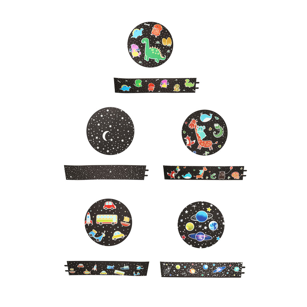 Светильник-ночник проектор BY Зайка, 6 проекций, акб. 1200mAh, USB 5В, белый, арт.№ 476-461