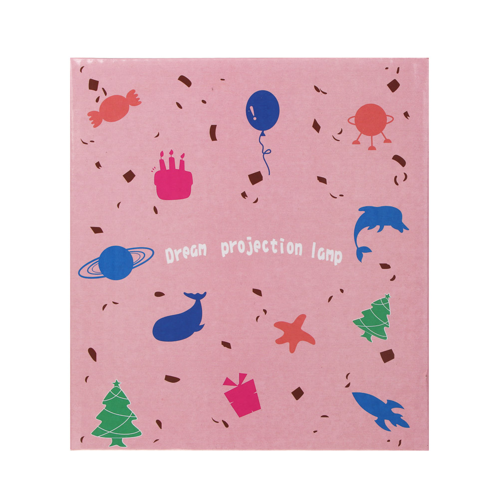 Светильник-ночник проектор BY Зайка, 6 проекций, акб. 1200mAh, USB 5В, белый, арт.№ 476-461