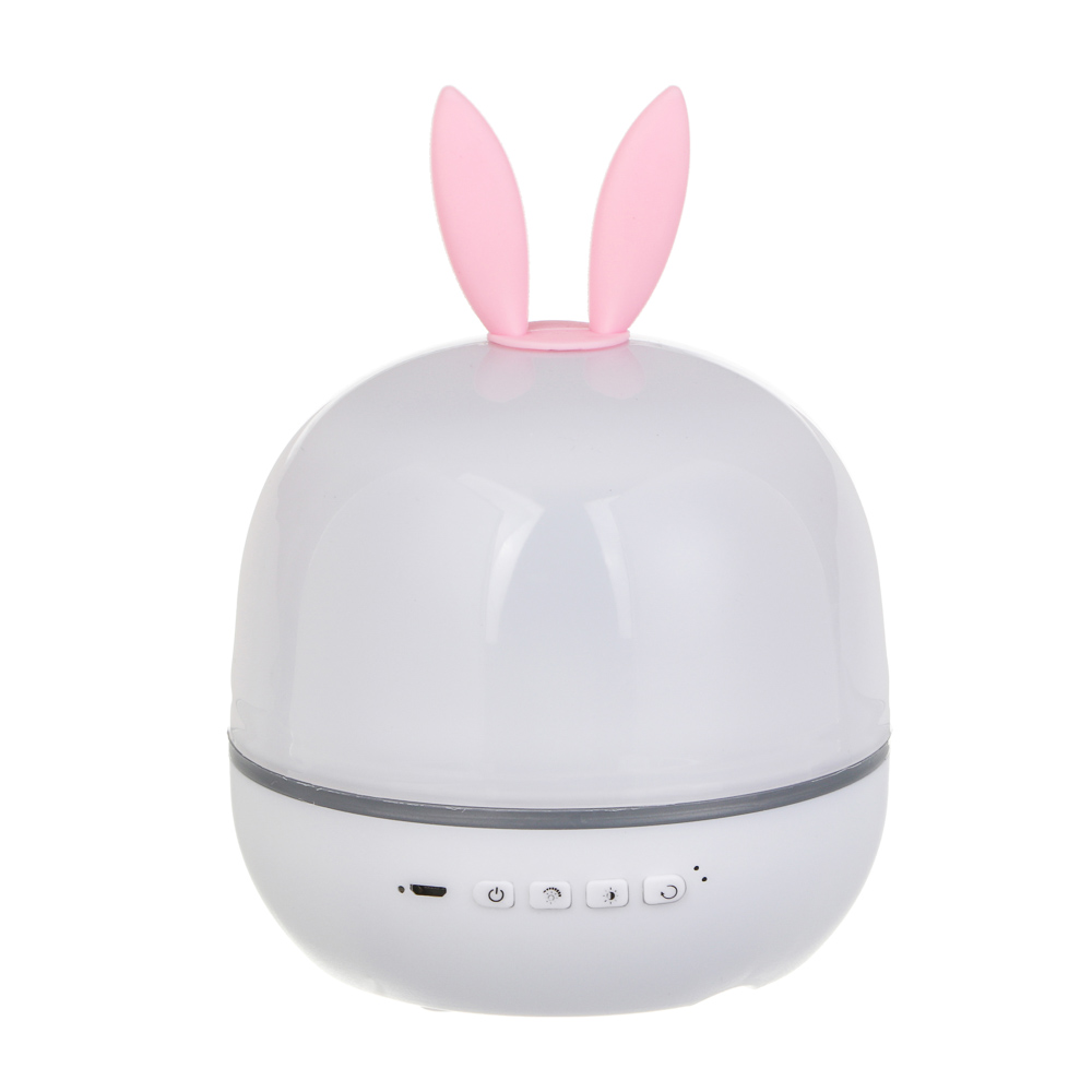 Светильник-ночник проектор BY Зайка, 6 проекций, акб. 1200mAh, USB 5В, белый, арт.№ 476-461