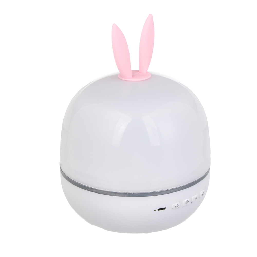 Светильник-ночник проектор BY Зайка, 6 проекций, акб. 1200mAh, USB 5В, белый, арт.№ 476-461