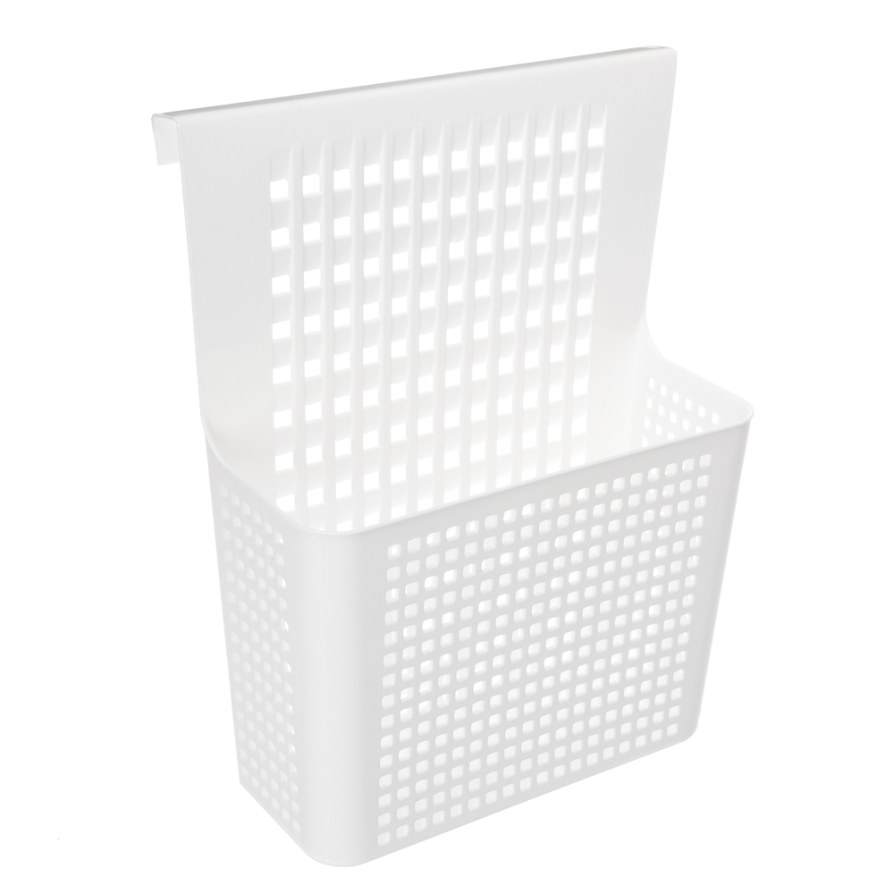 Контейнер Лофт навесной на дверцу 24,5х9х31см, пластик, белый, арт.№ 478-099