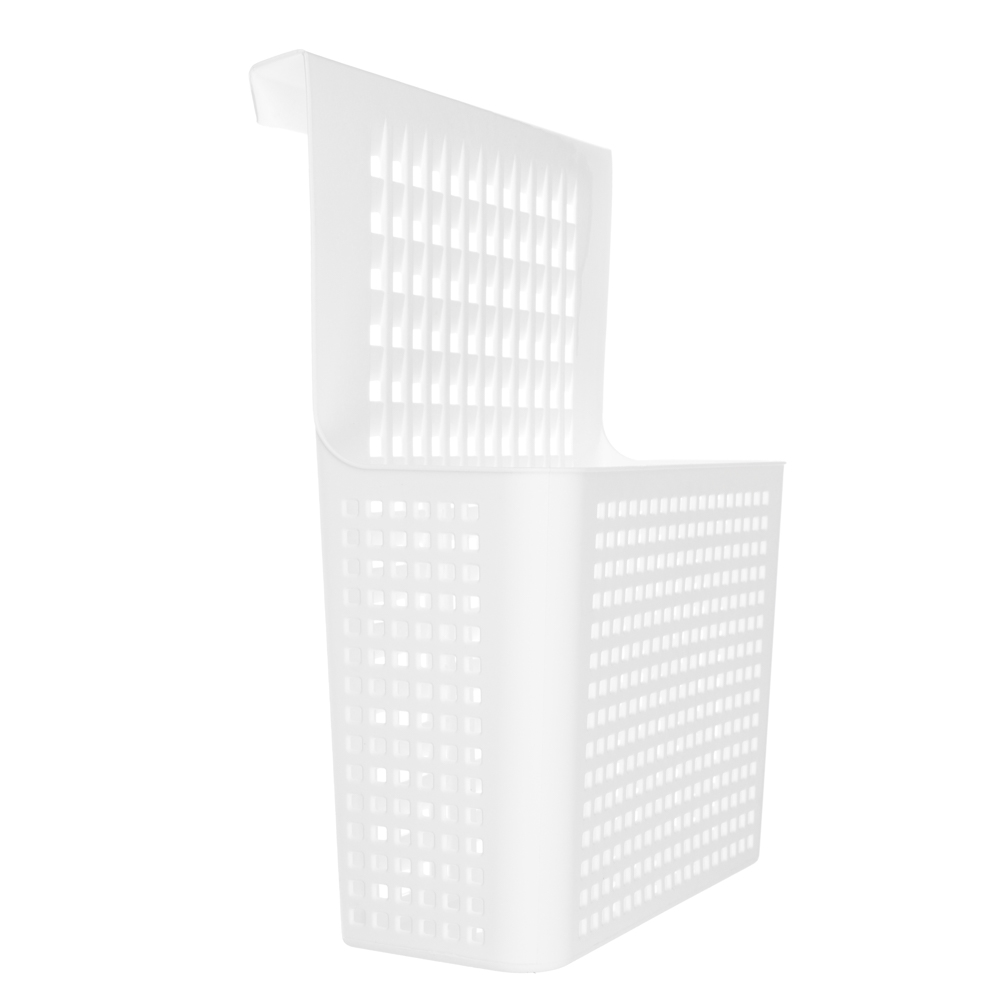 Контейнер Лофт навесной на дверцу 24,5х9х31см, пластик, белый, арт.№ 478-099