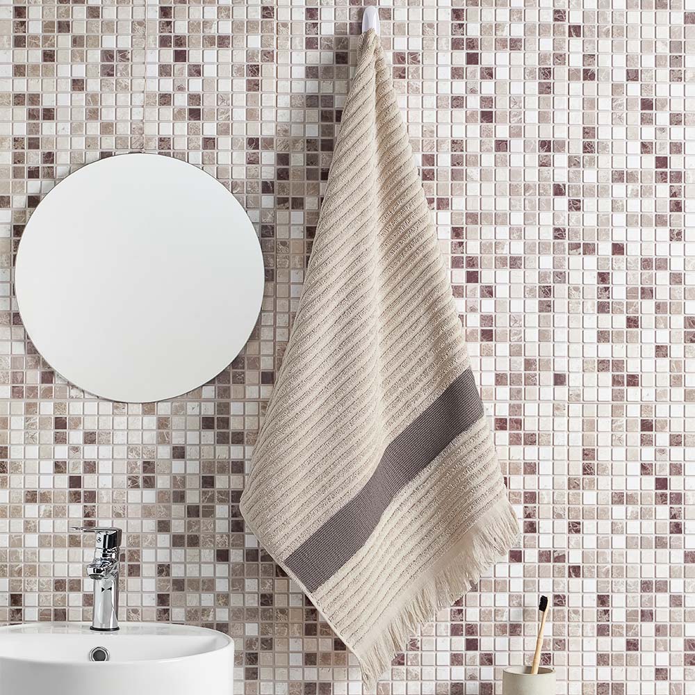 PROVANCE Хейзел Полотенце махровое, 100% хлопок, 70х130см, 500гр/м, бежевый, арт.№ 484-142