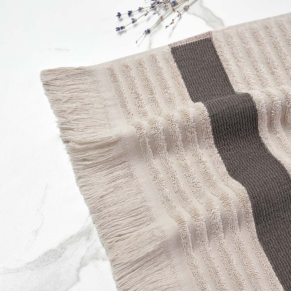 PROVANCE Хейзел Полотенце махровое, 100% хлопок, 70х130см, 500гр/м, бежевый, арт.№ 484-142