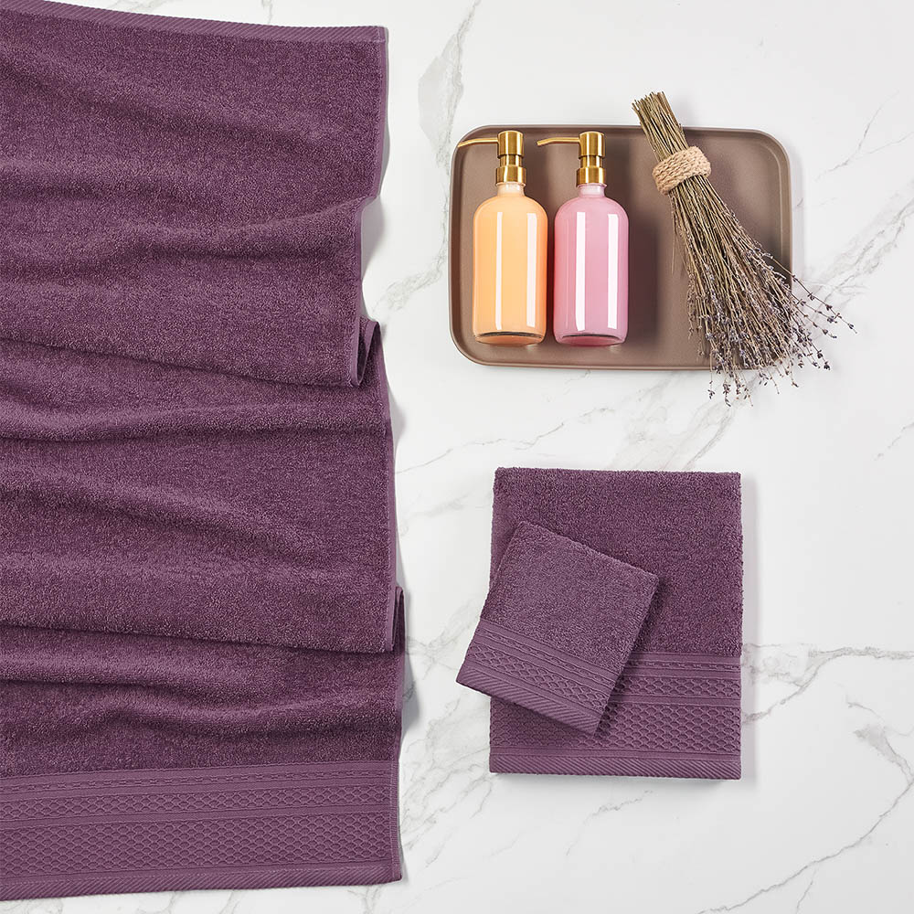 PROVANCE Хейзел Полотенце махровое, 100% хлопок, 50х90см, 400гр/м, сливовый, арт.№ 484-144