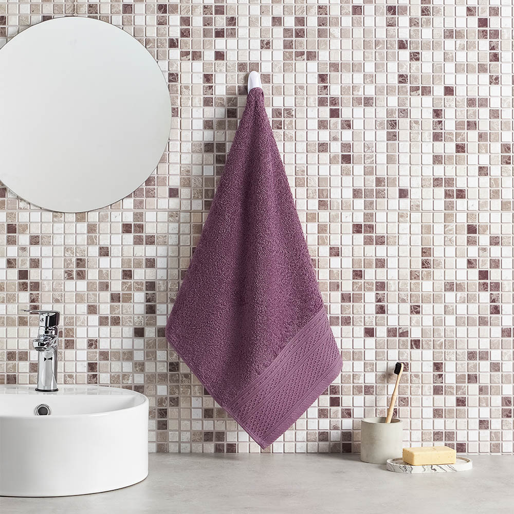 PROVANCE Хейзел Полотенце махровое, 100% хлопок, 50х90см, 400гр/м, сливовый, арт.№ 484-144