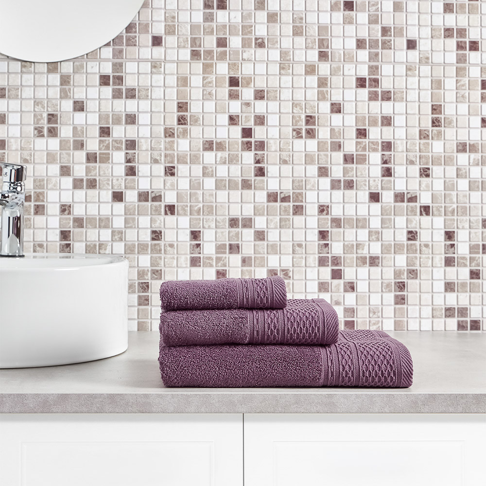 PROVANCE Хейзел Полотенце махровое, 100% хлопок, 50х90см, 400гр/м, сливовый, арт.№ 484-144