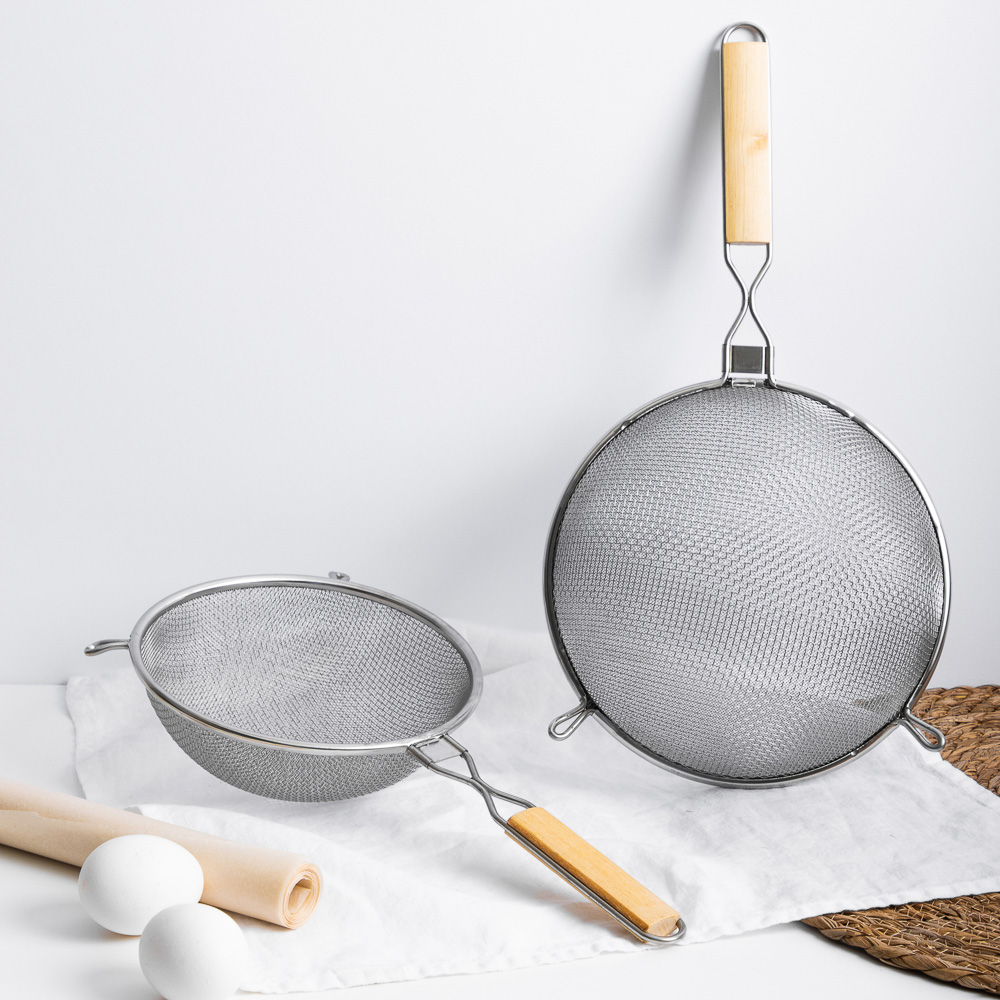 VETTA Ретро Сито с ободом и ручкой 18,5см, двойная сеть, нерж.сталь, арт.№ 886-050