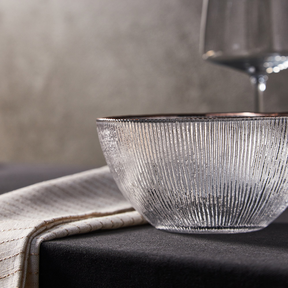 BY COLLECTION White Line Салатник, 620мл, 15х7см, стекло, арт.№ 820-853