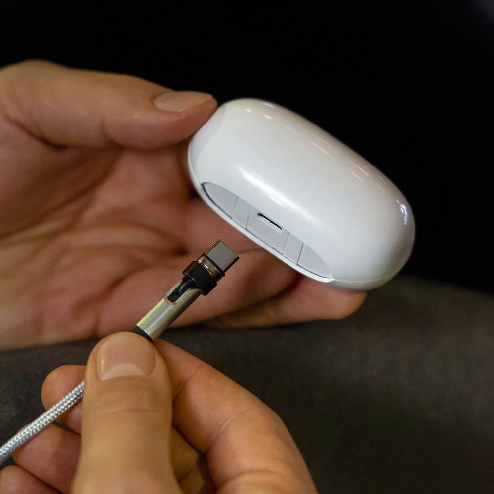 NG Кабель для зарядки магнитный поворотный 3 в 1, iP/Micro USB/Type-C, 1м, 2.4, тканевая оплетка, арт.№ 788-035