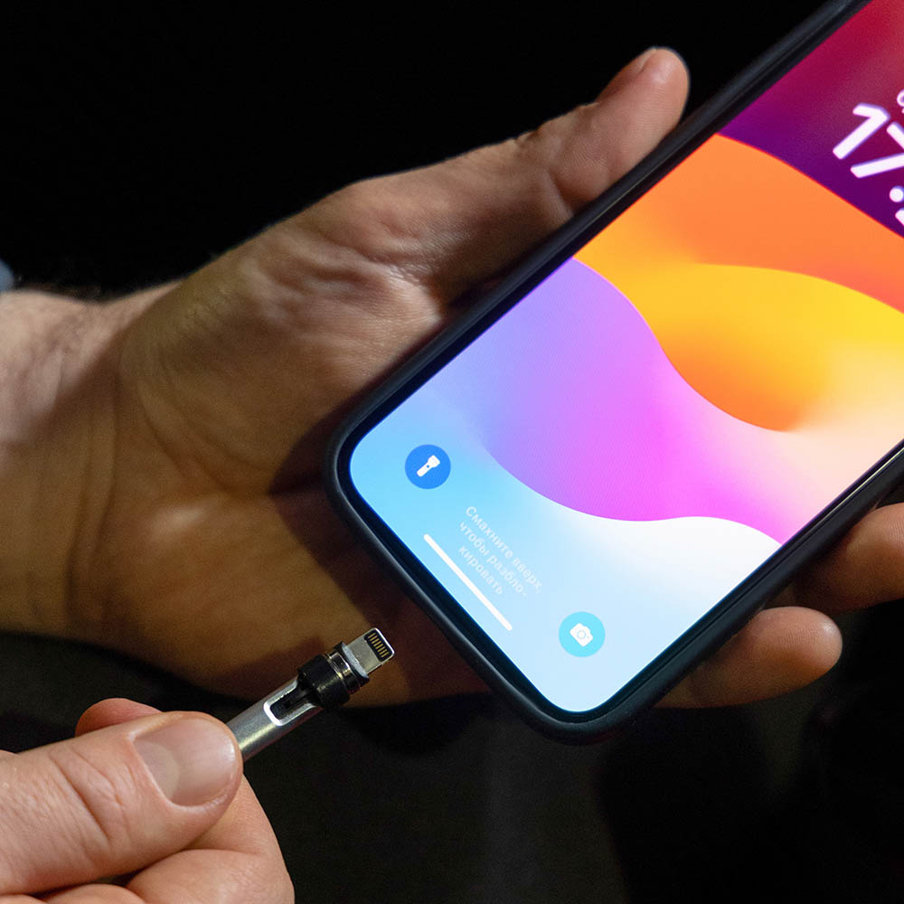 NG Кабель для зарядки магнитный поворотный 3 в 1, iP/Micro USB/Type-C, 1м, 2.4, тканевая оплетка, арт.№ 788-035