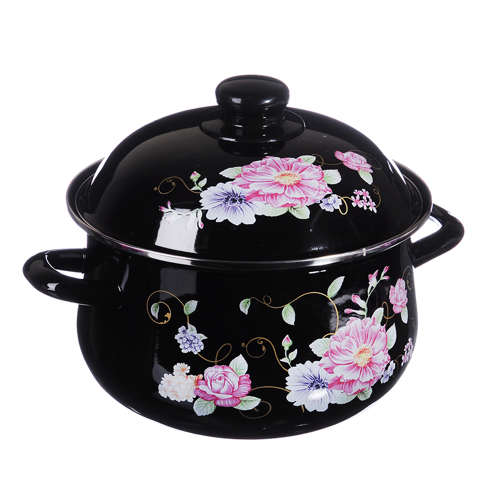 VETTA Иллюзия Кастрюля эмалированная, 22см, 3,6л, индукция, арт.№ 894-445