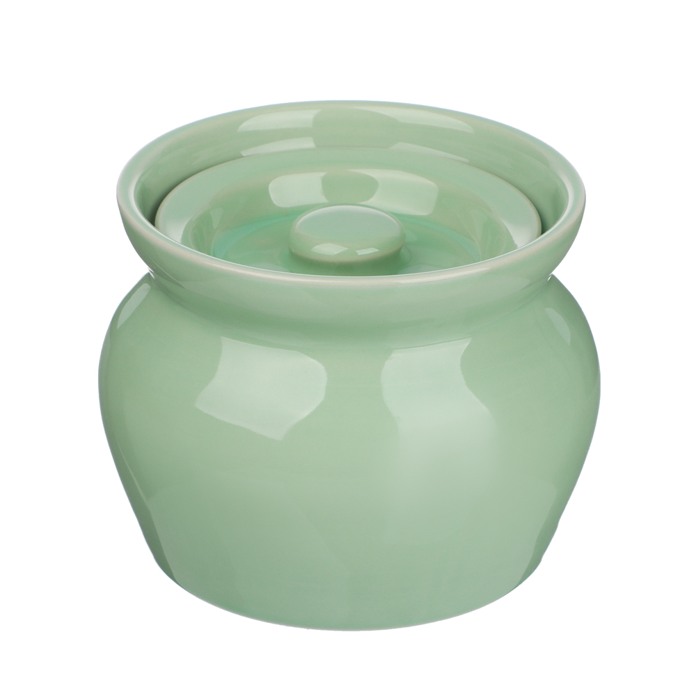 MILLIMI Набор из 4-х горшочков, 400 мл, керамика, мятный, арт.№ 824-252