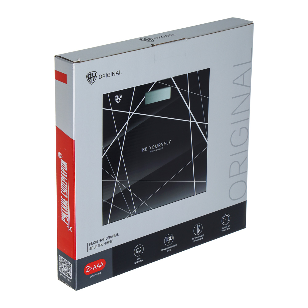 BY Русские Супергерои Весы напольные электронные, ЖК-дисплей, макс.нагр. до 180кг, 28х28х0,5см, чёрн, арт.№ 252-719