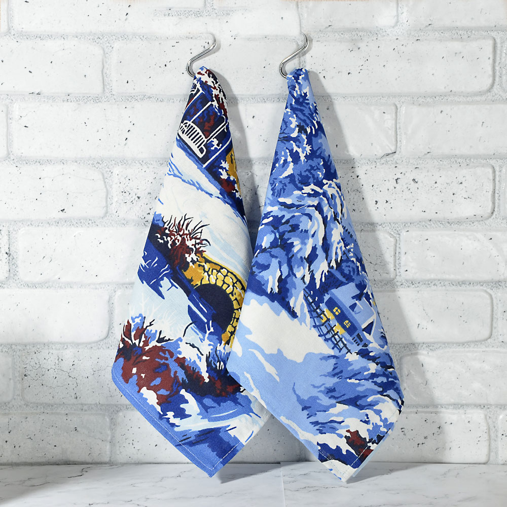 PROVANCE Зимняя сказка Полотенце кухонное, рогожка, 100% хлопок, 35х60см, 2 дизайна, арт.№ 492-002