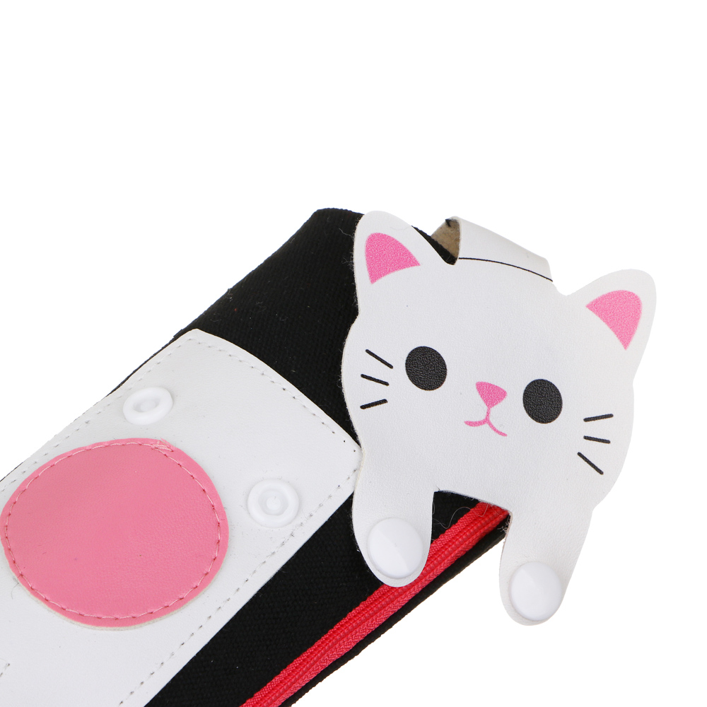 МИЛЫЙ КОТИК Пенал прямоугольный, 20х7х5см, 1 отд., накладной карман, клапан на кнопках, п/э, пакет, арт.№ 238-430