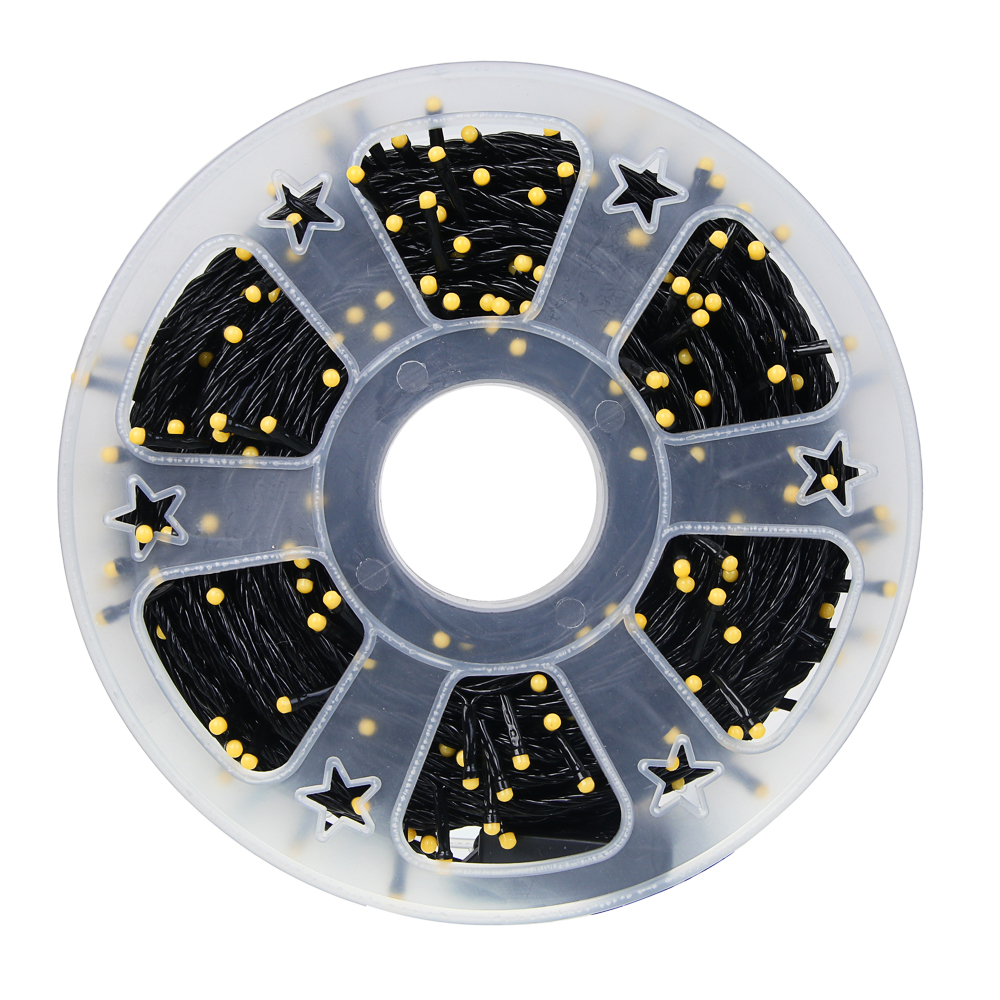 Гирлянда вьюн 20 м СНОУ БУМ, 200 LED ламп, розовое свечение (8 режимов), ПВХ чёрный, 220В, арт.№ 384-221